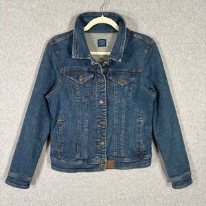Y2K Jockey Jean Jacket Small Stretch‎ Rodeo Western Trucker 90s Classic Preppy